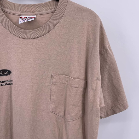 Ford UAW National Community Service Department T Shirt Tan Sz L Short Sleeve - Picture 4 of 7